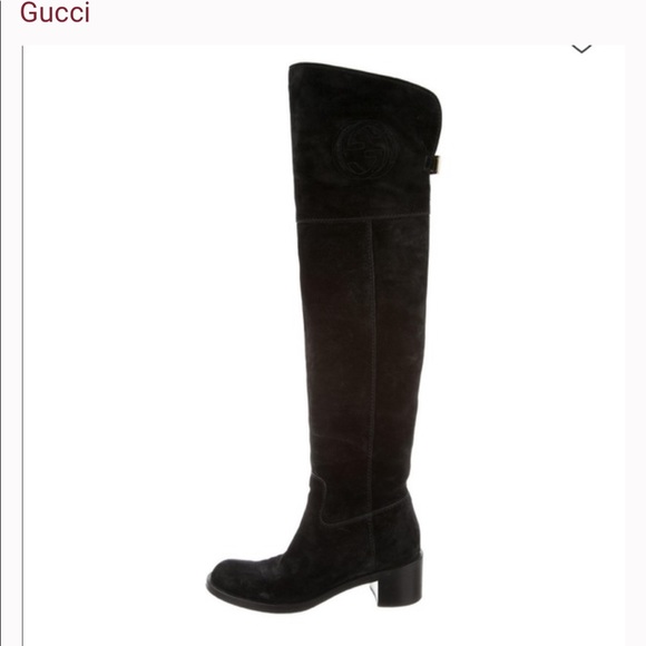 Gucci over the knee soho suede boots - Picture 2 of 4